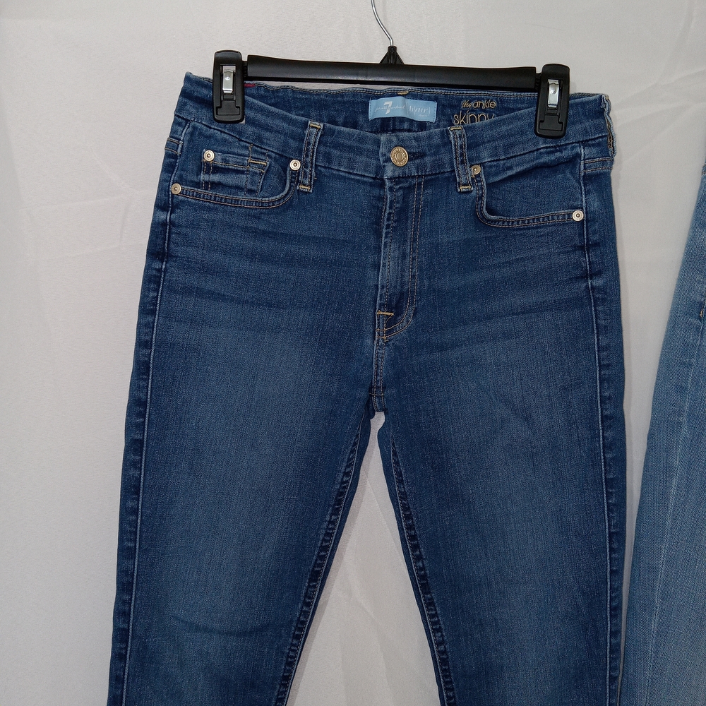 Seven For All Mankind Women’s Jeans (28x29) B(air) And Skinny Ankle (28×28) - Picture 3 of 15
